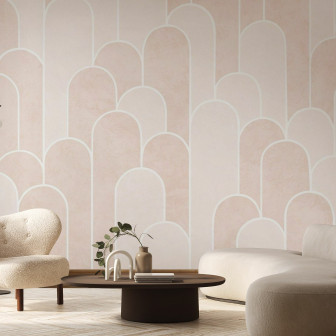 Fototapet cu model de arce bej