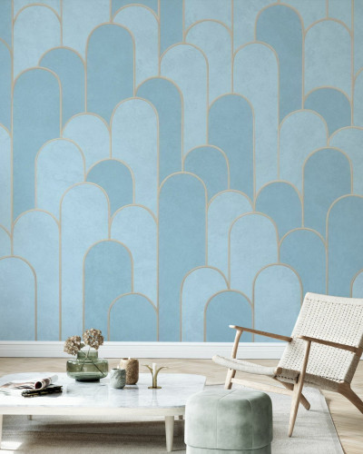 Grand Arches Pattern - Blue, Photowall
