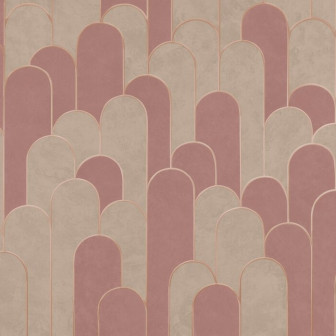 Grand Arches Pattern - Pink Beige, Photowall