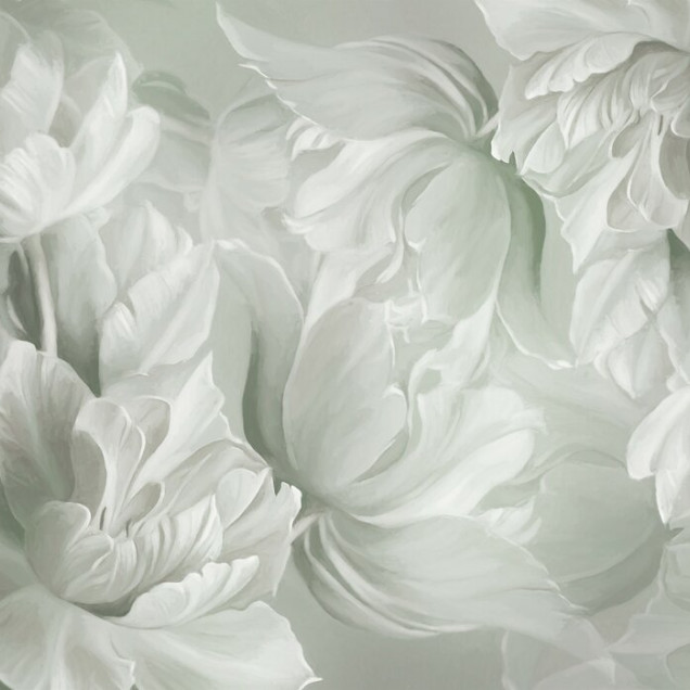 Fototapet cu design floral elegant, nuante delicate