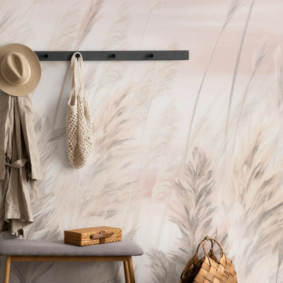 Fototapet cu motiv de iarbă sălbatică, design interior