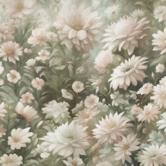 Fototapet cu design floral delicat, creează o atmosferă primitoare