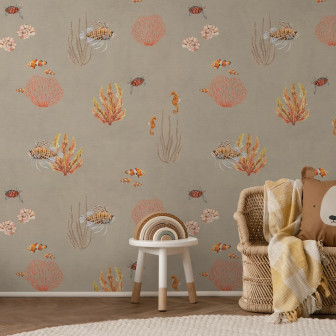 Coral Garden - Brown, Photowall