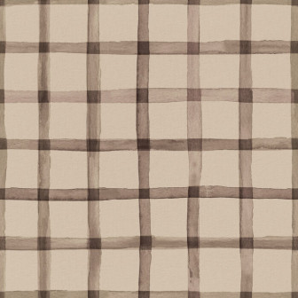 Fototapet cu model gingham maro, ideal pentru camera copiilor