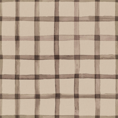 Fototapet cu model gingham maro, ideal pentru camera copiilor