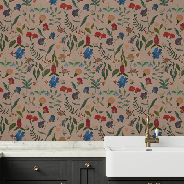 Fototapet floral cu design 