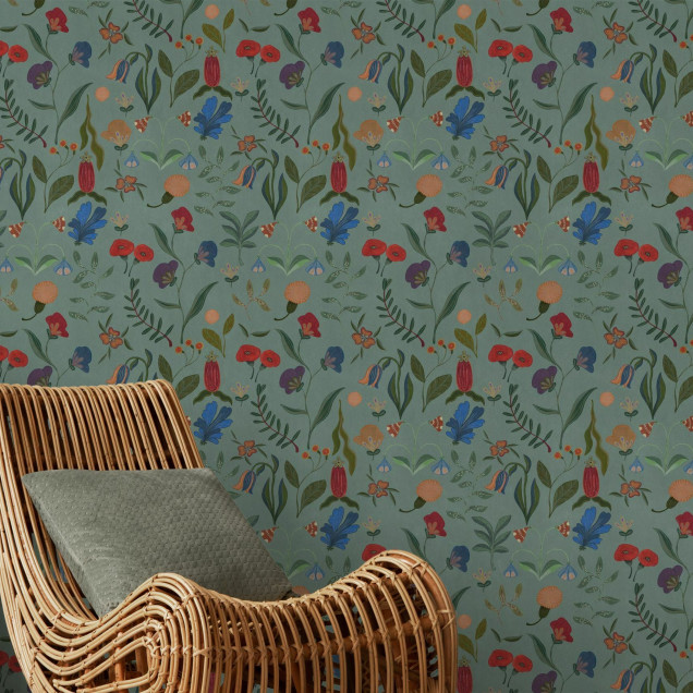 Fototapet floral cu design vibrant