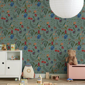 Fototapet floral cu design vibrant