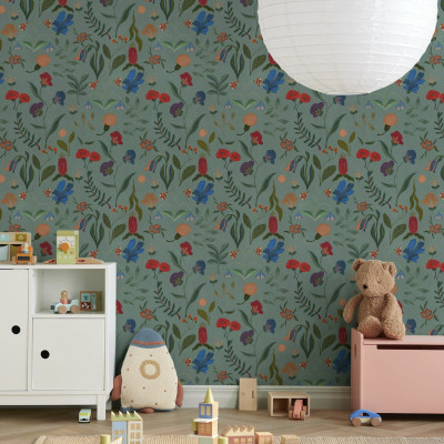 Fototapet floral cu design vibrant