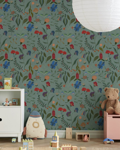 Fototapet floral cu design vibrant