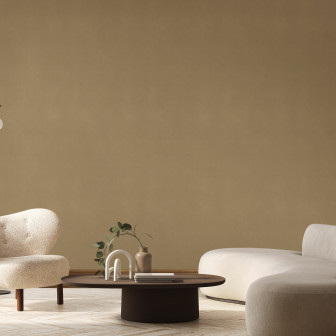 Fototapet galben în living modern