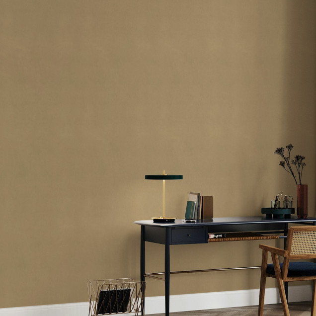 Fototapet galben în living modern
