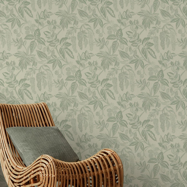 Fototapet floral elegant într-un living modern