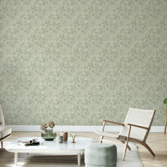 Fototapet floral elegant într-un living modern