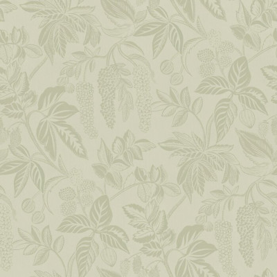 Fototapet cu model floral verde pal într-un living elegant