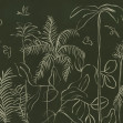 Vestured Line - Dark Green, Photowall