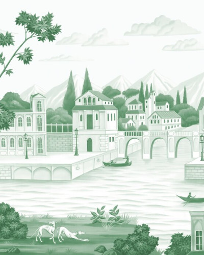 By the River - Green, Photowall