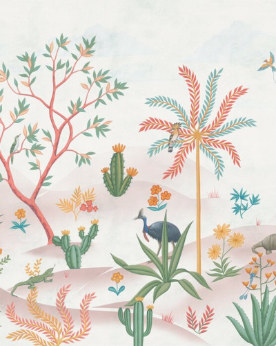Desert Garden - White, Photowall