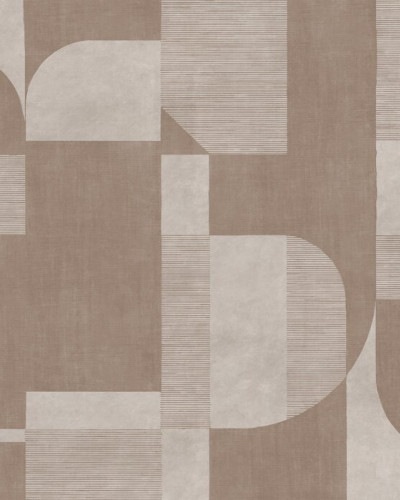 Fototapet cu design geometric în nuanțe de piersică, ideal pentru living sau birou