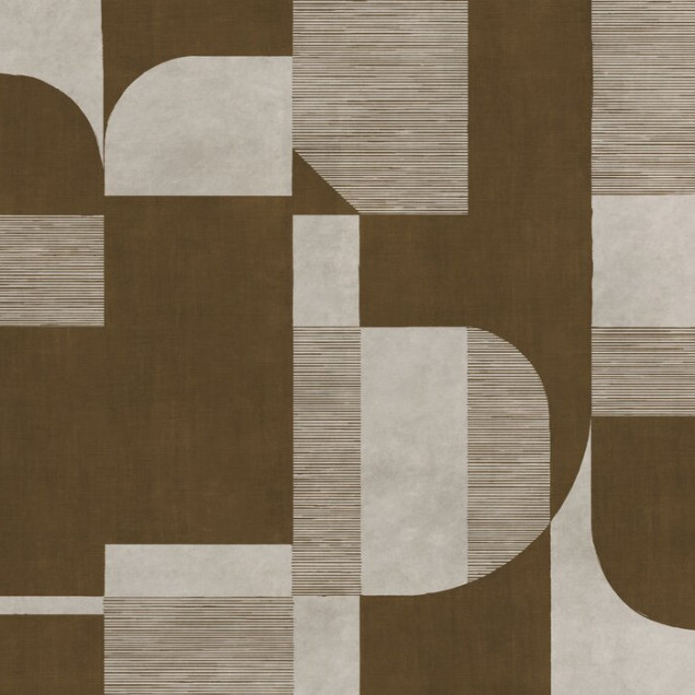 Fototapet cu design geometric in tonuri de maro