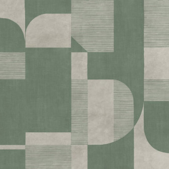 Fototapet cu design geometric verde