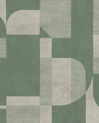 Fototapet cu design geometric verde