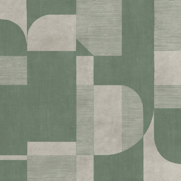 Fototapet cu design geometric verde