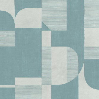 Fototapet cu design geometric în nuanțe de albastru deschis