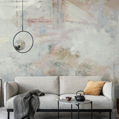 Fototapet decorativ cu textură abstractă în living modern