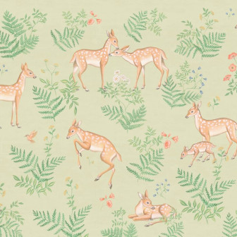 Baby Deer - Green, Photowall