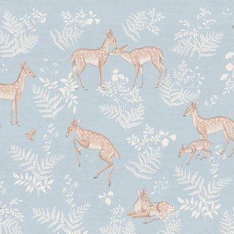 Baby Deer - Blue, Photowall