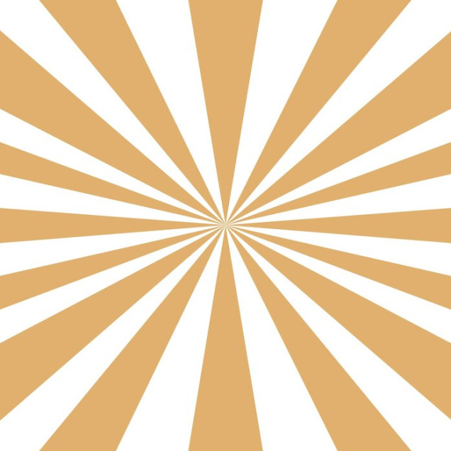 Fototapet cu model geometric galben și alb într-o cameră de copii