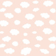 Clouds - White on Pink, Photowall