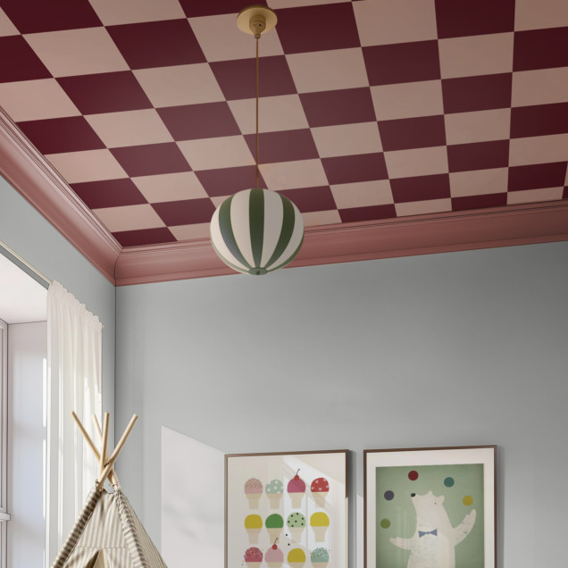 Fototapet cu model geometric roșu închis și roz