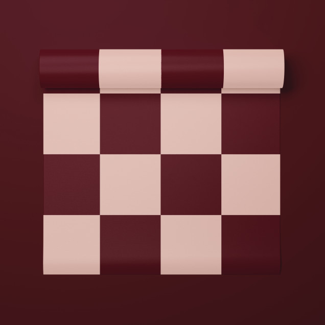 Fototapet cu model geometric roșu închis și roz