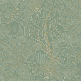Tropical Trees and Leaves - Green, Photowall