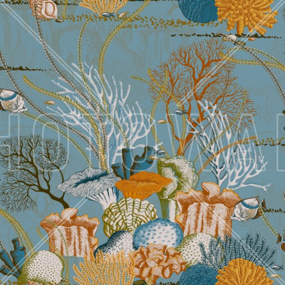 Fototapet cu motive marine Tropical Tides - Blue