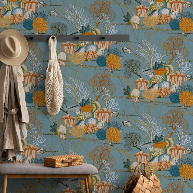 Fototapet cu motive marine Tropical Tides - Blue