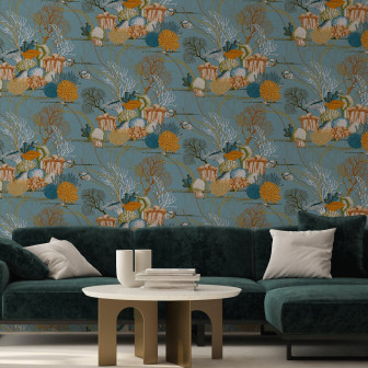 Fototapet cu motive marine Tropical Tides - Blue