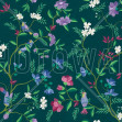 Melody Blossom - Dark Green, Photowall