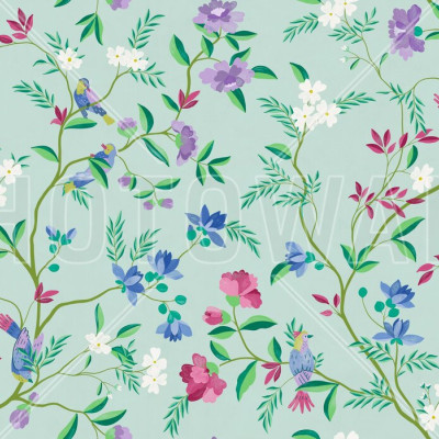 Fototapet floral verde deschis