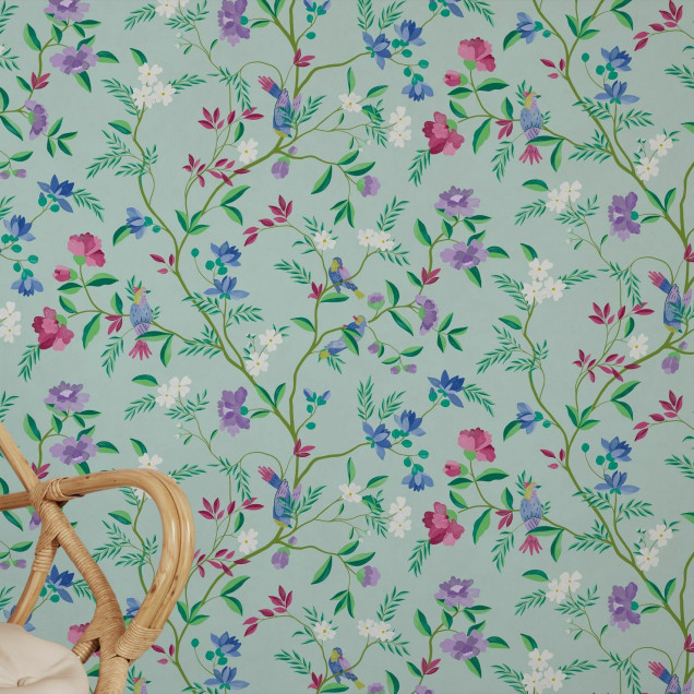 Fototapet floral verde deschis