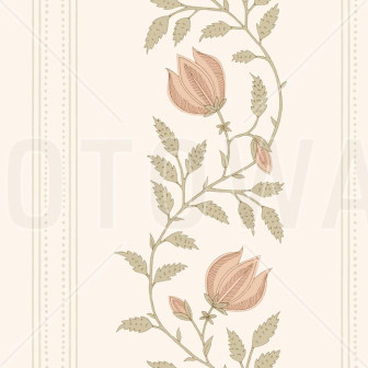 Striped Rose - Pink, Photowall