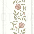 Striped Rose - Pink and Green, Photowall