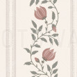 Striped Rose - Pink and Blue, Photowall