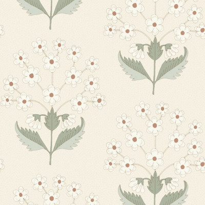 Fototapet floral crem cu design elegant