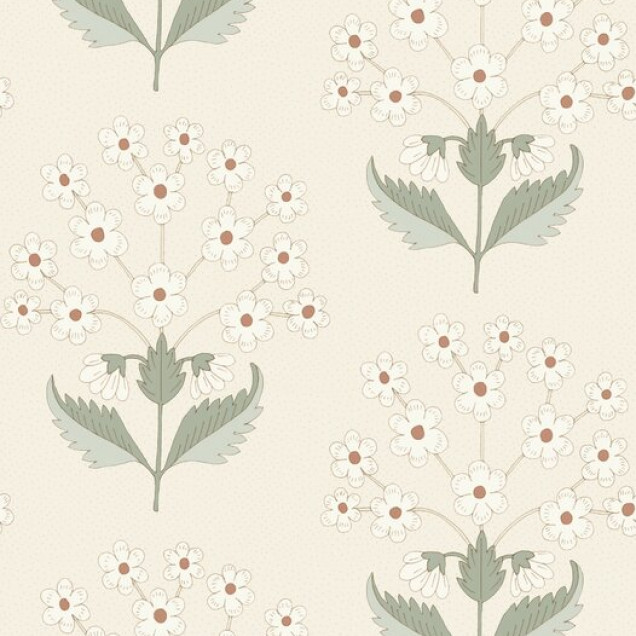 Fototapet floral crem cu design elegant