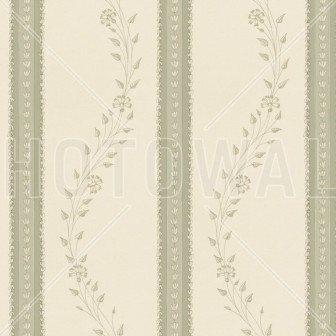 Fine Flower Stripe - Green, Photowall