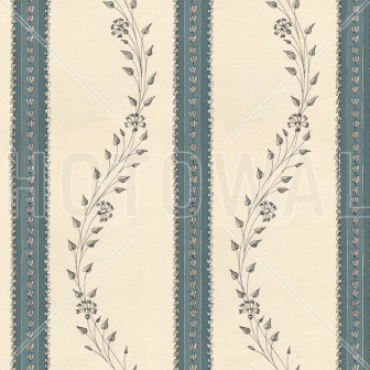 Fine Flower Stripe - Blue, Photowall
