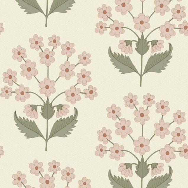 Fototapet floral cu buchete roz pastel